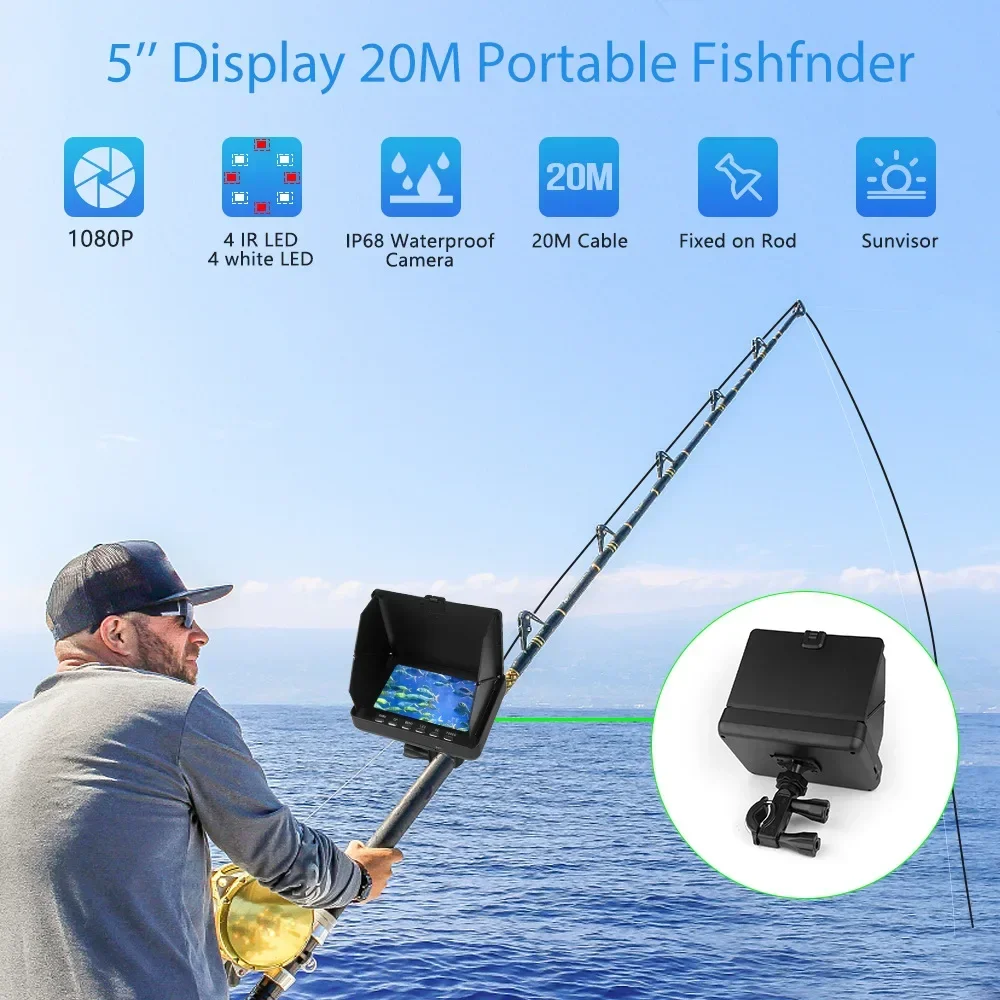 Fish Finder 5.0 Inch LCD Displ - Fish Finder Cable reseña y precio