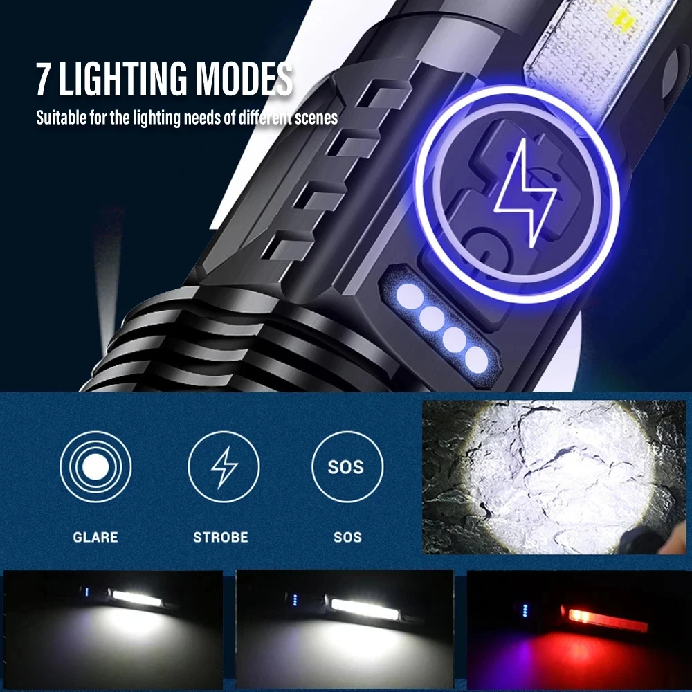 Powerful LED Flashlight Rechar - Fishing Light reseña y precio