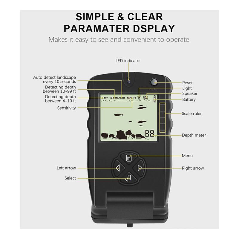 New Portable Fish Finder, Ice  - Fish Finder Transducer reseña y precio