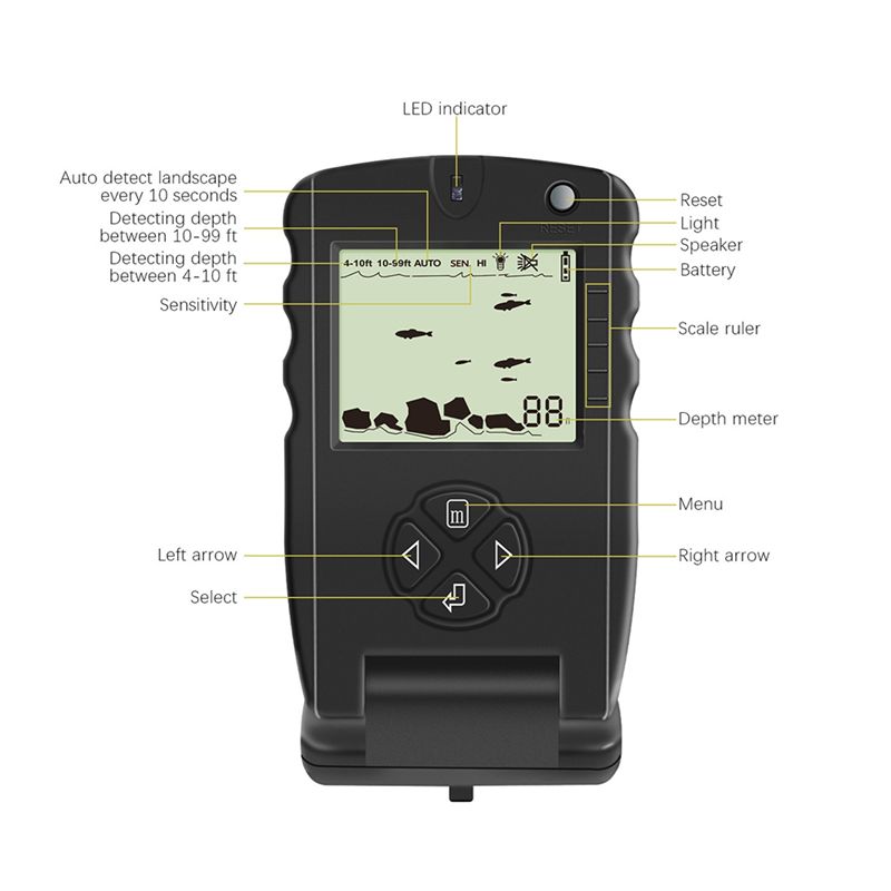 New Portable Fish Finder, Ice  - Fish Finder Transducer reseña y precio
