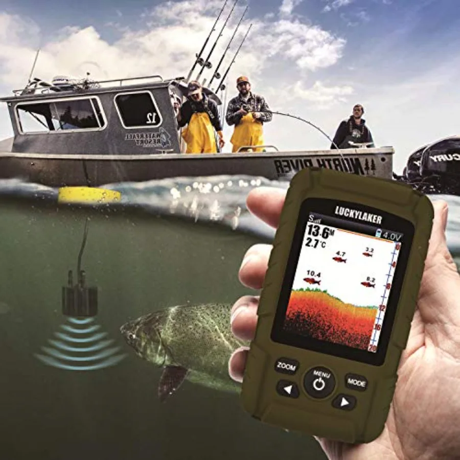Ice fishing, sea fishing, kaya - Fish Finder Transducer reseña y precio