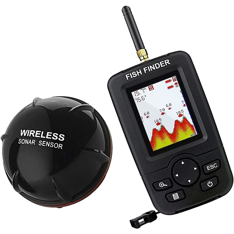 Wireless Sonar Fish Finder, Po - Fish Finder Portable reseña y precio