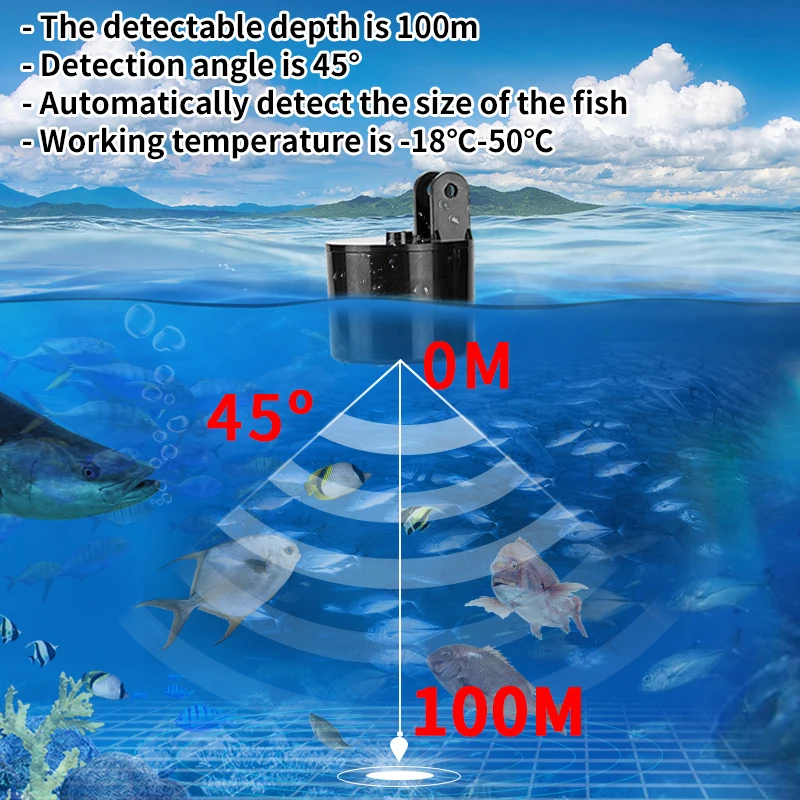 Alarm 100M Portable Sonar Fish - Fish Finder Transducer reseña y precio