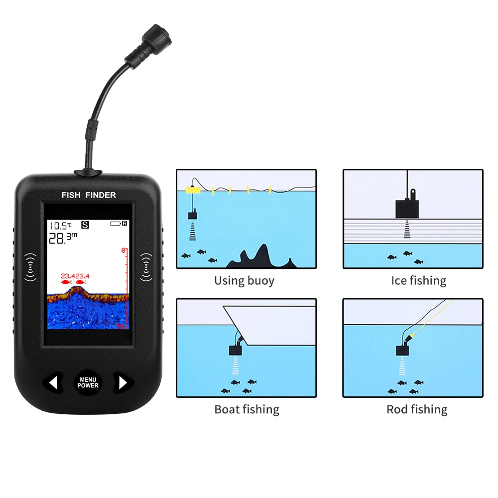 Alarm 100M Portable Sonar Fish - Fish Finder Transducer reseña y precio