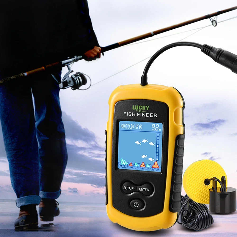 Lucky LCD Color Screen Portabl - Fish Finder Transducer reseña y precio