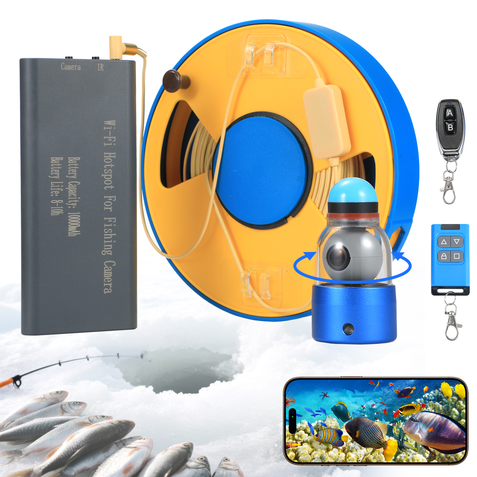 WIFI 360° Underwater Fishing C - Fish Finder Portable reseña y precio