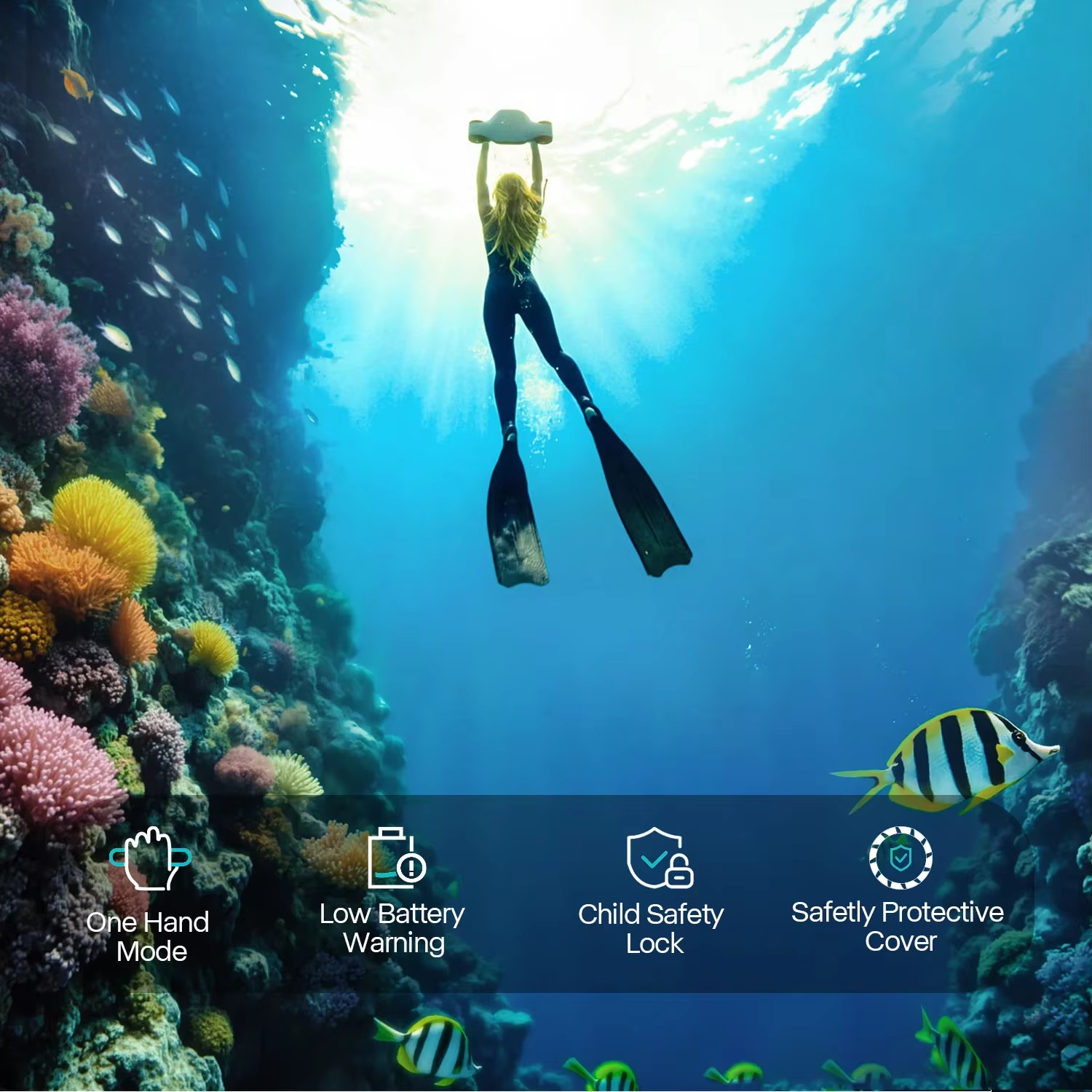 Asiwo MANTA 2 Underwater Scoot - Underwater Camera reseña y precio