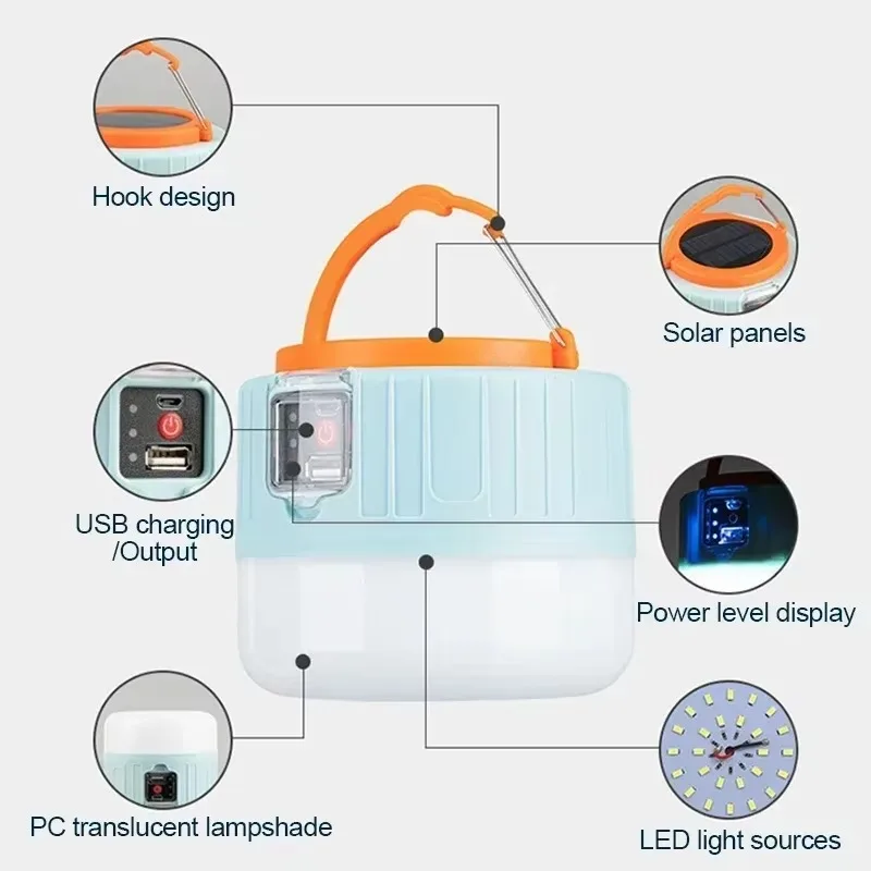 Solar Camping Lantern Recharge - Fishing Light reseña y precio