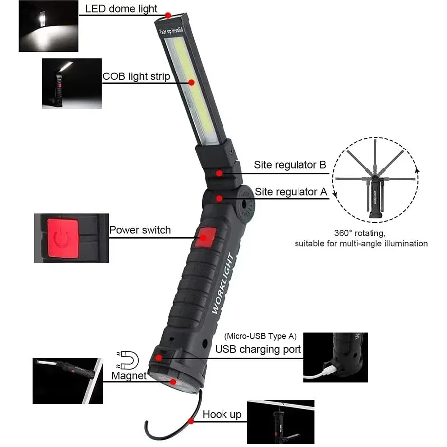 Rechargeable Magnetic Work Lig - Fishing Light reseña y precio