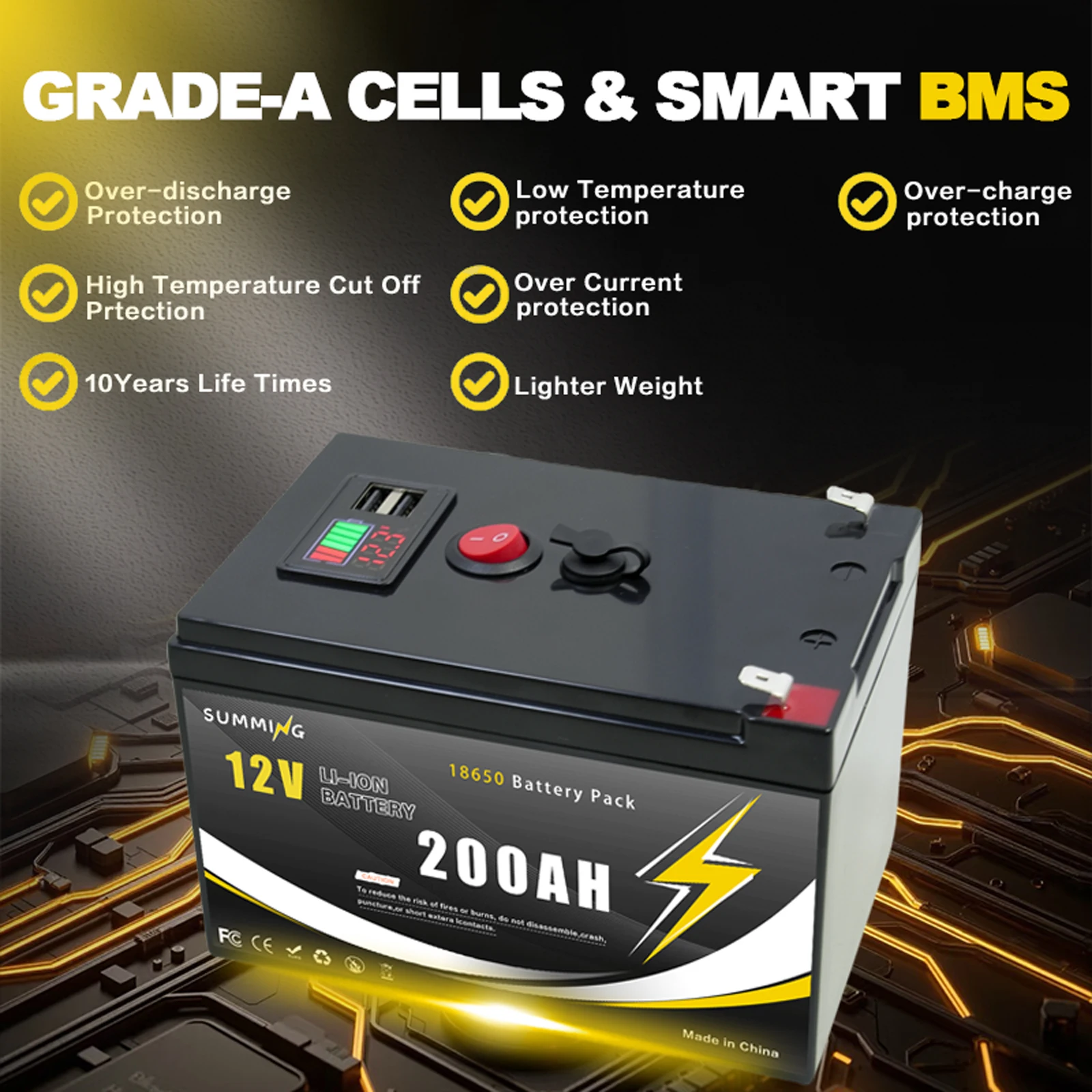 12V 200Ah Lithium  LiFeP04 Bat - Fish Finder Charger reseña y precio