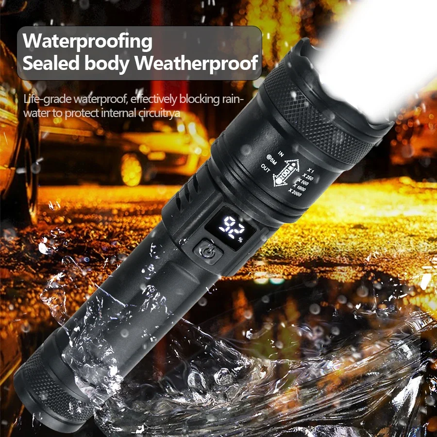 9900LM Powerful LED Flashlight - Fish Finder Battery reseña y precio
