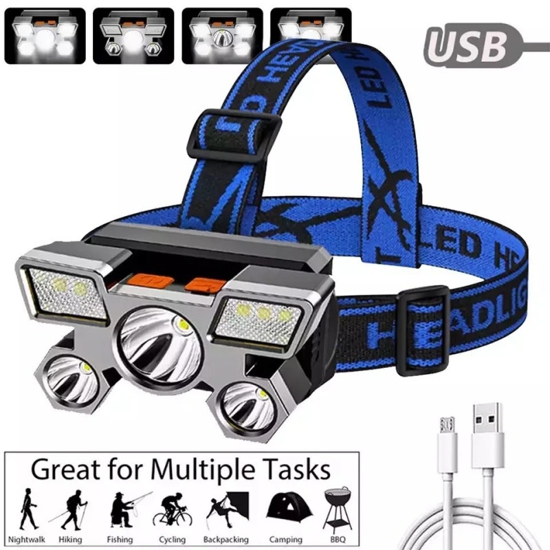 USB Rechargeable Headlamp Port - Fish Finder Battery reseña y precio