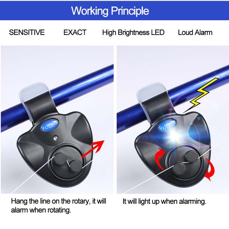 Fishing Rod Bite Alarm LED Ind - Bite Indicator reseña y precio