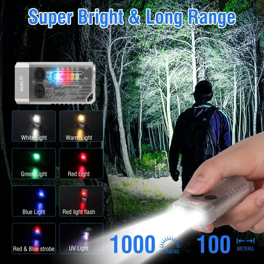 BORUiT V10 Keychain UV LED EDC - Fishing Light reseña y precio
