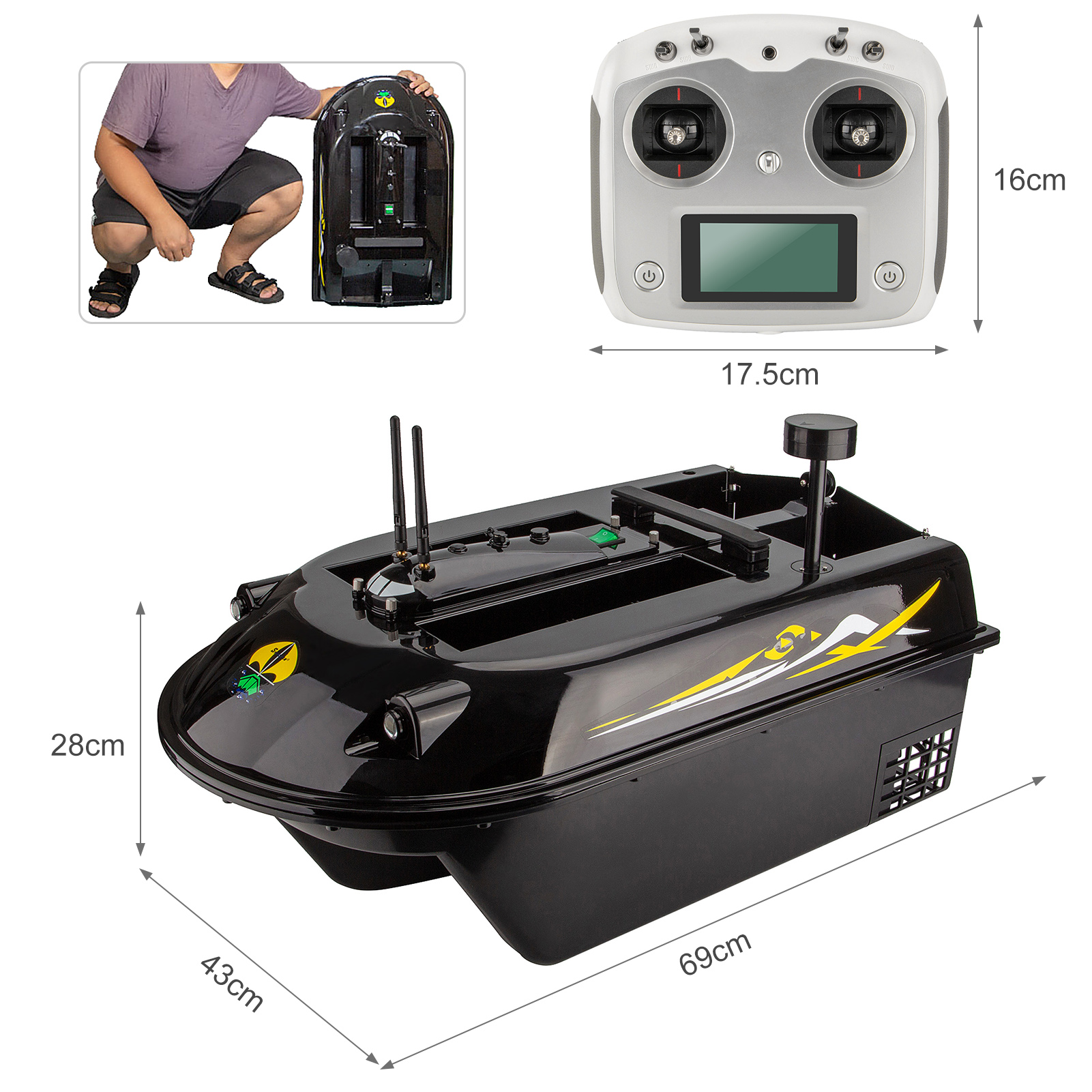 GPS RC Fish Bait Boat 8kg Load - Fishing Gps reseña y precio