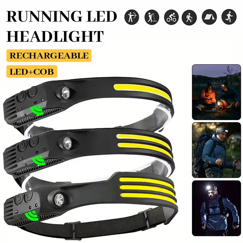 COB LED Induction Headlamp USB - Fish Finder Battery reseña y precio
