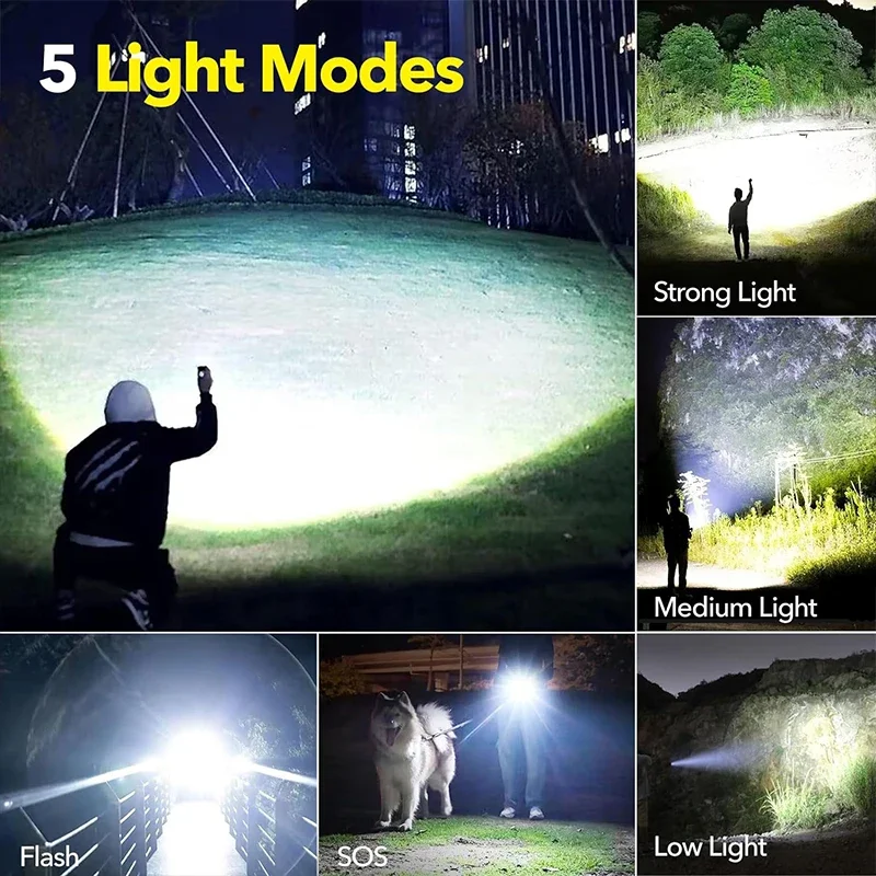 High Power LED Flashlight Rech - Fishing Light reseña y precio