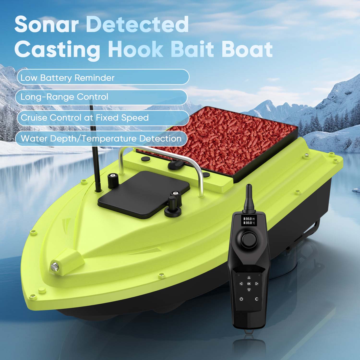 D36 RC Fishing Bait Boat with  - Fish Finder reseña y precio