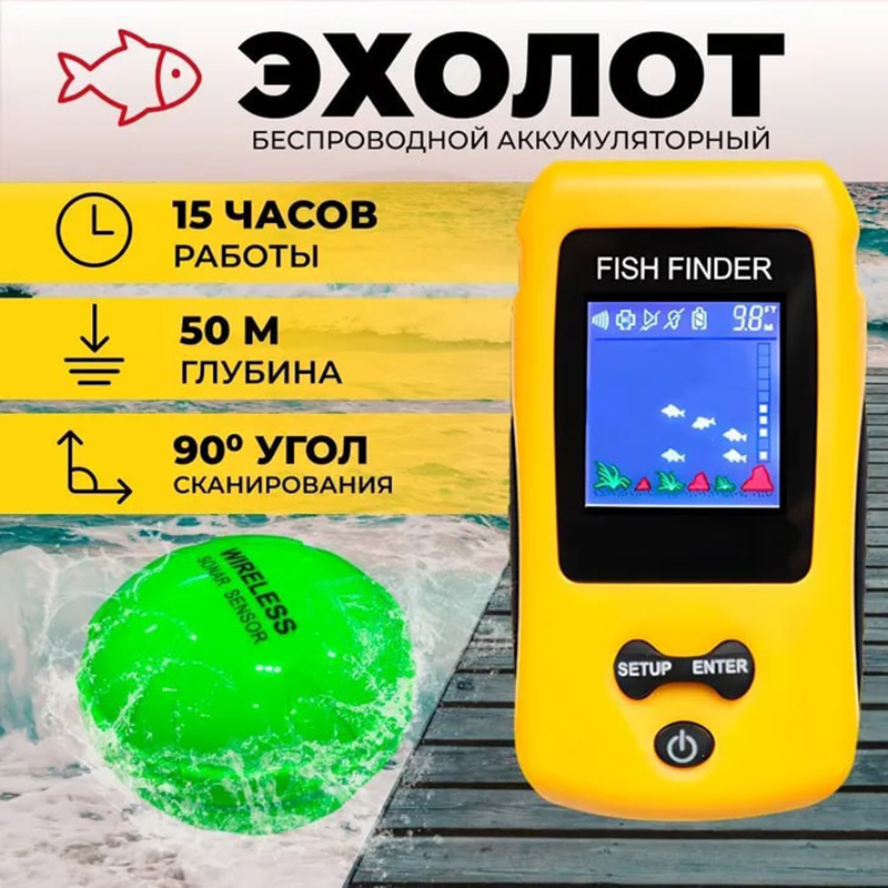 Brand New Colorful Wireless Fi - Fish Finder Transducer reseña y precio